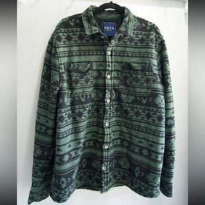 VSTR Green and Black Patterned Shirt